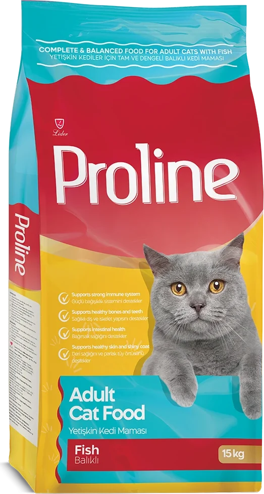 Balıklı Yetişkin Kedi Maması ambalajı, 15 kg
