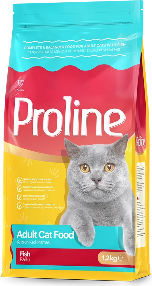Balıklı Yetişkin Kedi Maması ambalajı, arka