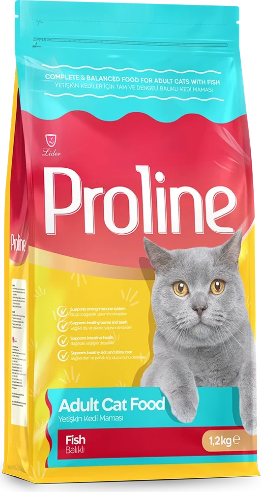 Balıklı Yetişkin Kedi Maması ambalajı, ön