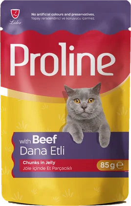 Dana Etli Jöle İçinde Pouch Kedi Maması ambalajı