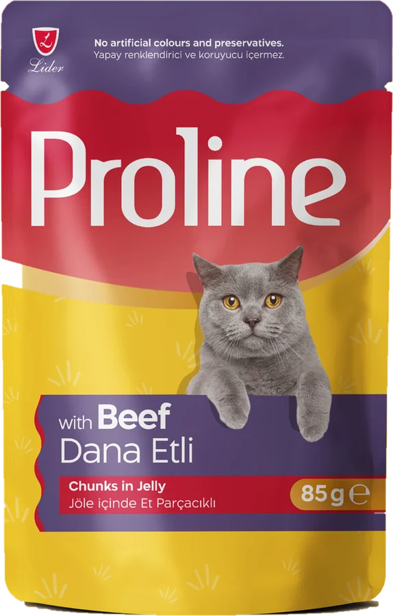 Dana Etli Jöle İçinde Pouch Kedi Maması ambalajı, ön
