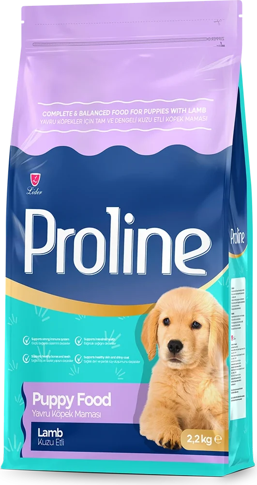 Kuzu Etli Pirinçli Yavru Köpek Maması ambalajı, arka