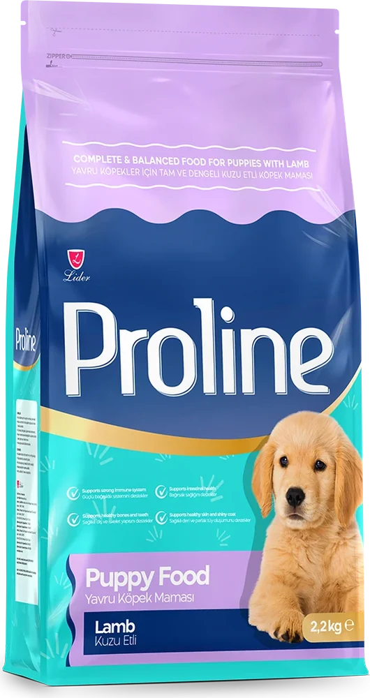 Kuzu Etli Pirinçli Yavru Köpek Maması ambalajı, ön