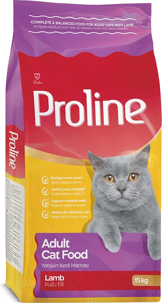 Kuzu Etli Yetişkin Kedi Maması ambalajı, 15 kg