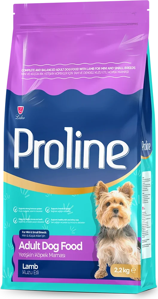 Mini ve Küçük Irk Kuzu Etli Pirinçli Köpek Maması ambalajı, arka