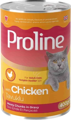 Tavuklu Sos İçinde Et Parçacıklı Kedi Konservesi ambalajı