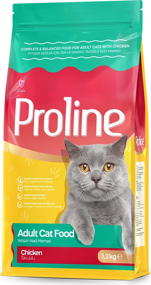Tavuklu Yetişkin Kedi Maması ambalajı, arka